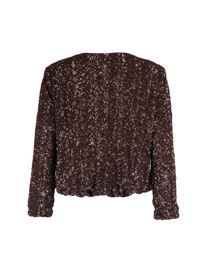 Beaded Blouse Chocolate