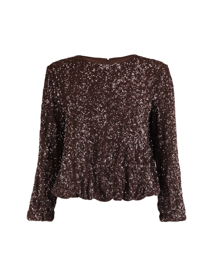 Beaded Blouse Chocolate