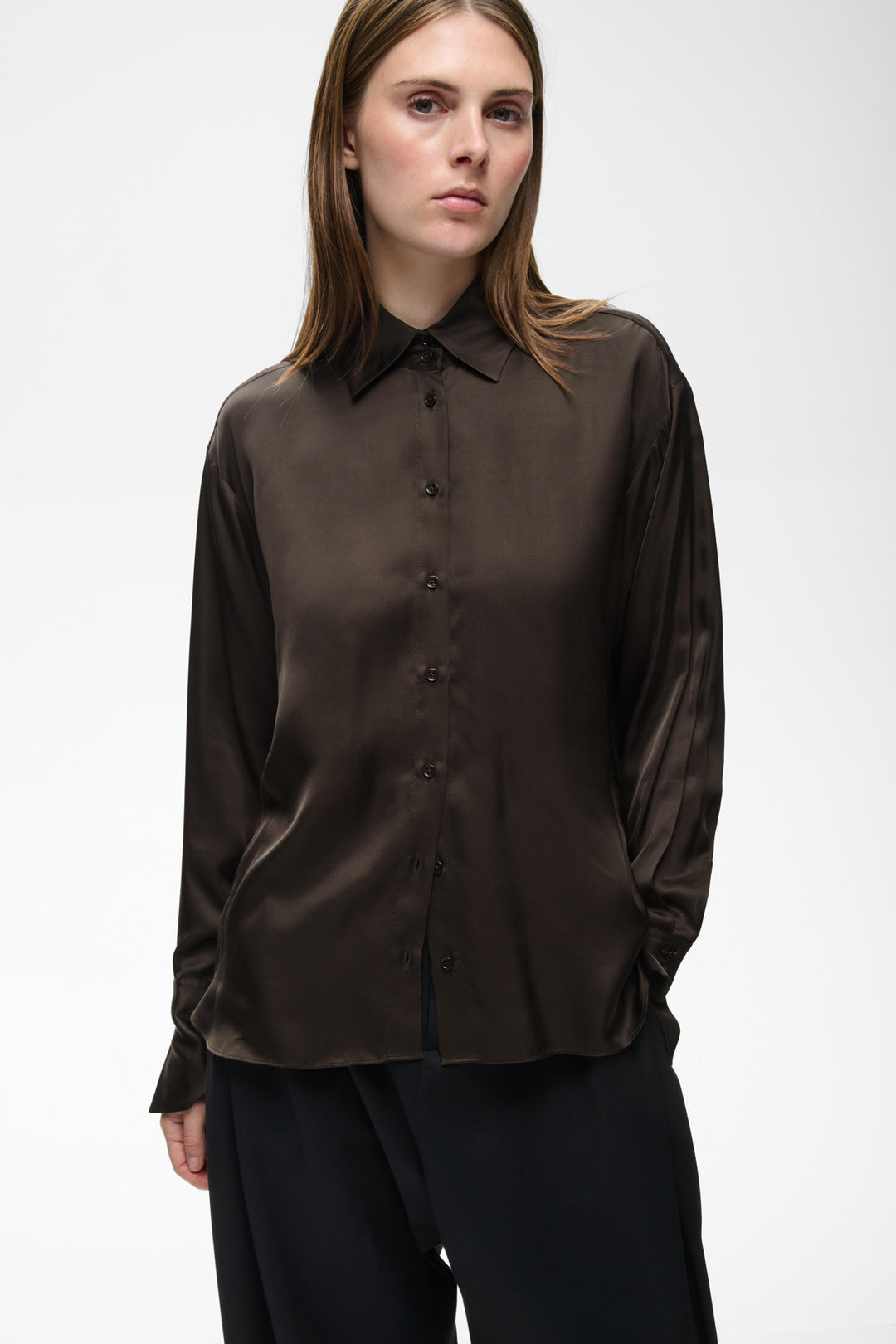Paulineiw Shirt Chocolate Brown