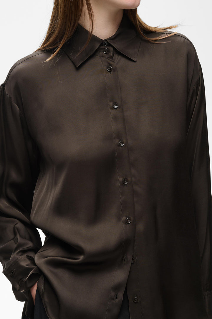 Paulineiw Shirt Chocolate Brown
