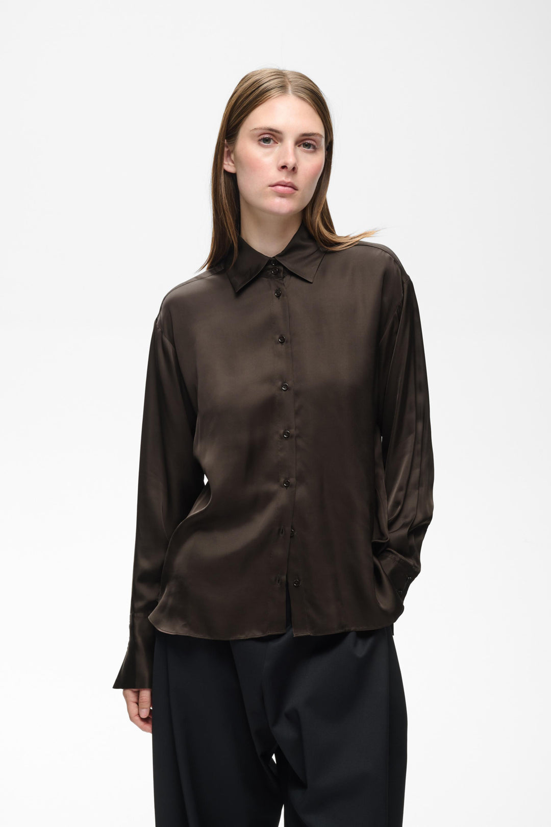 Paulineiw Shirt Chocolate Brown