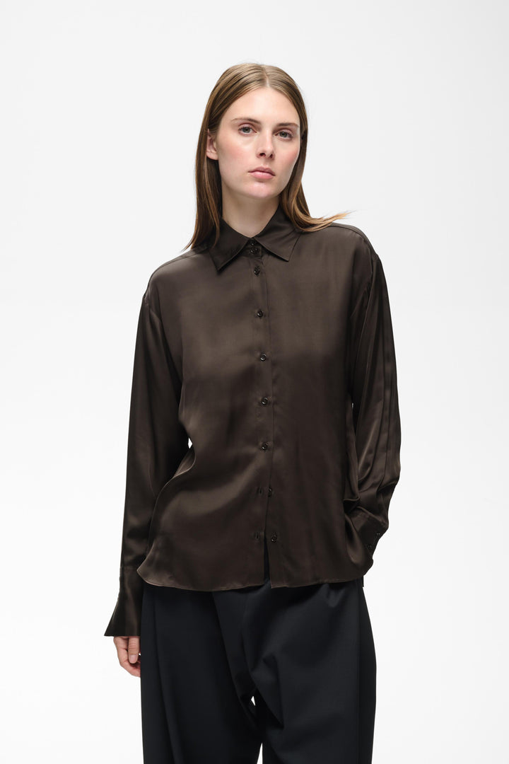 Paulineiw Shirt Chocolate Brown
