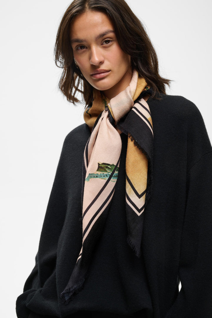 Amiiw Scarf Multi Painted Flower