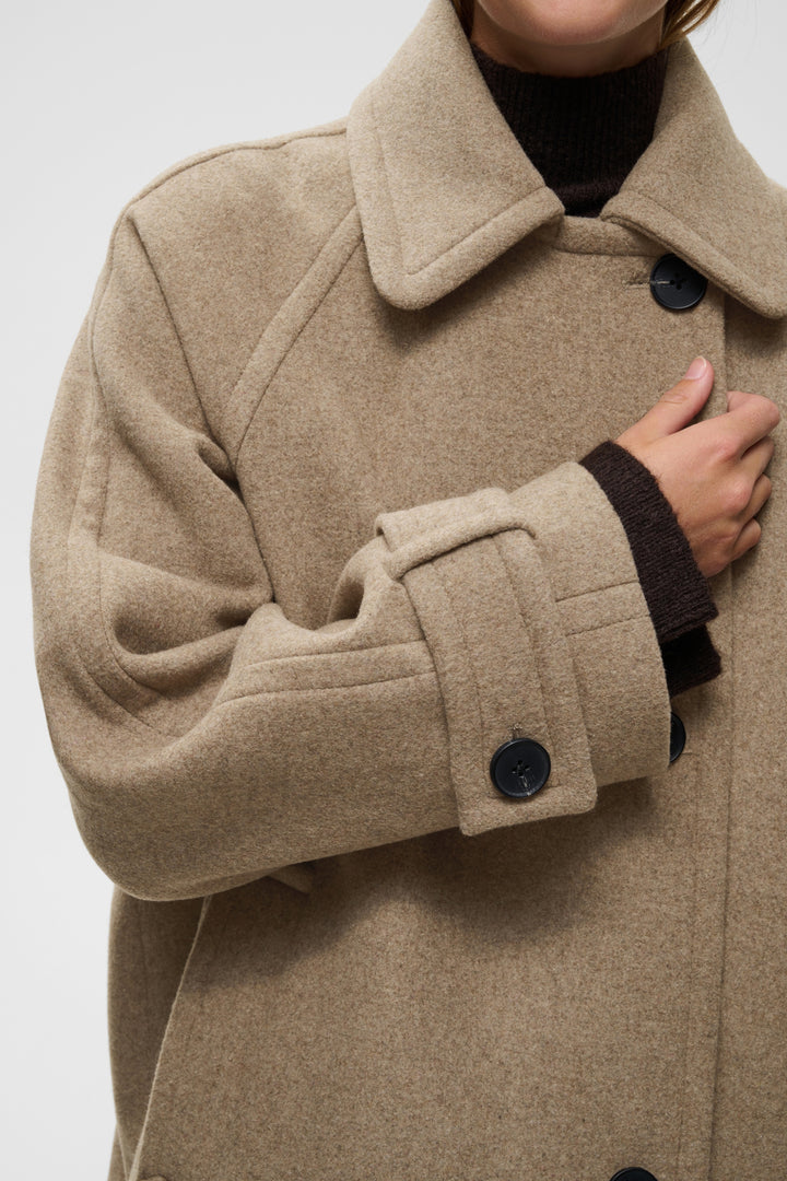 Thoraiw Minona Coat R Sandy Grey Melange
