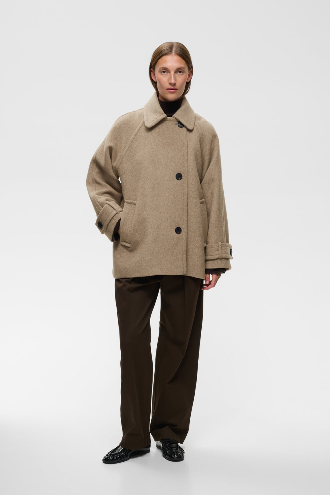 Thoraiw Minona Coat R Sandy Grey Melange