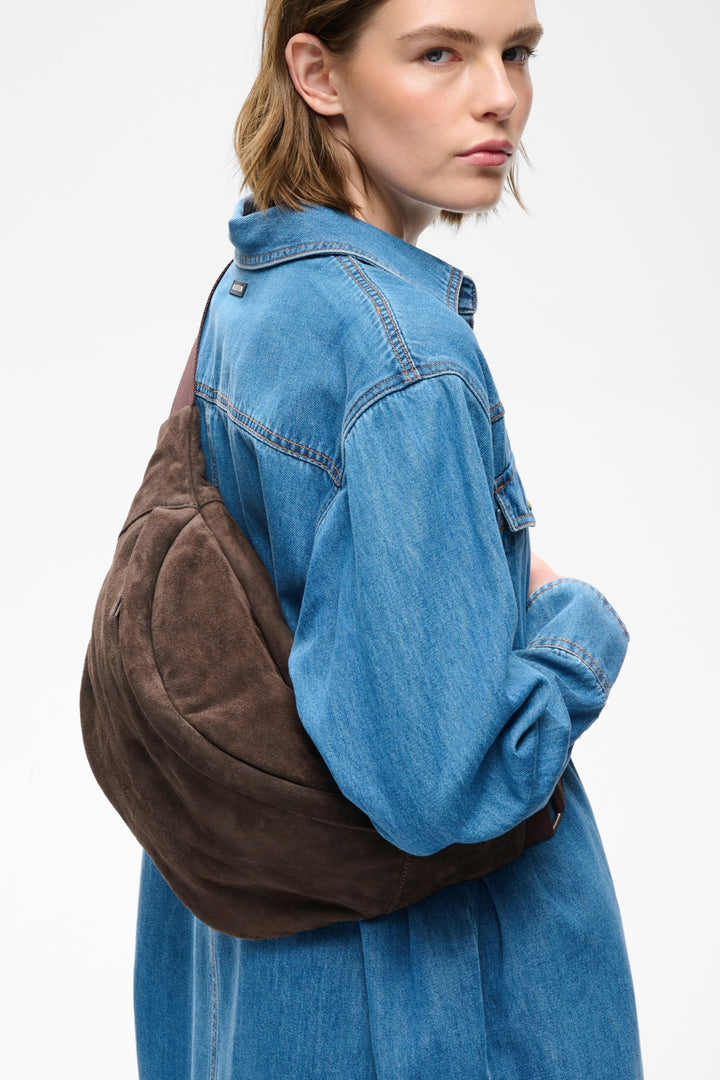 Rasidaiw Suede Bumbag Chocolate Brown