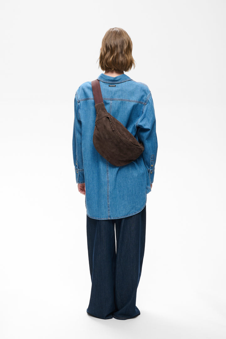Rasidaiw Suede Bumbag Chocolate Brown