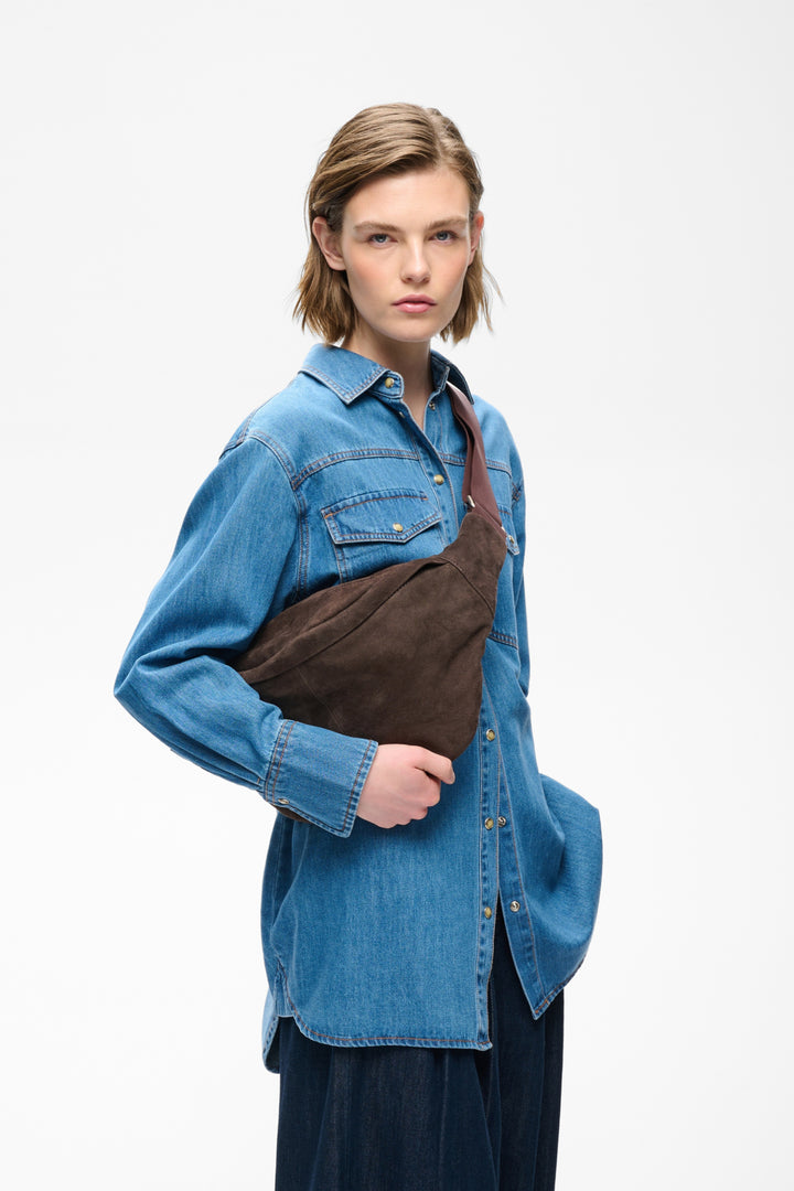 Rasidaiw Suede Bumbag Chocolate Brown