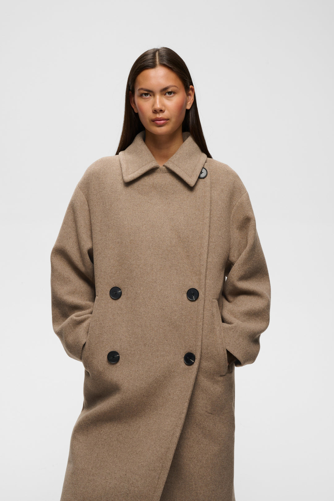 Zorahiw Db Coat Sandy Grey Melange