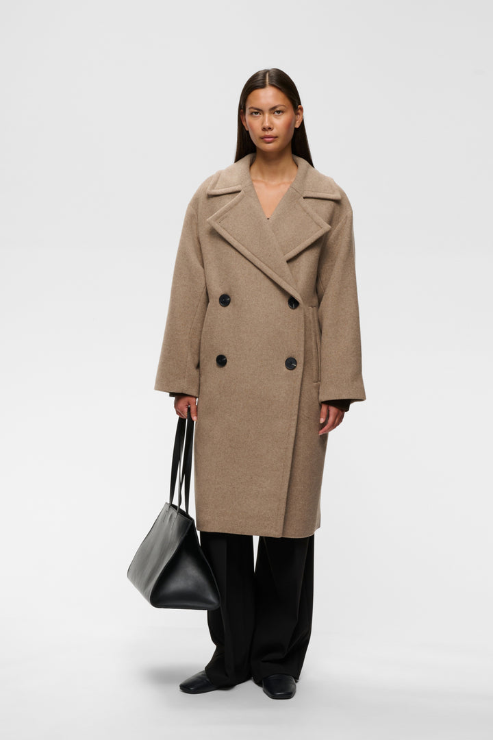 Zorahiw Db Coat Sandy Grey Melange