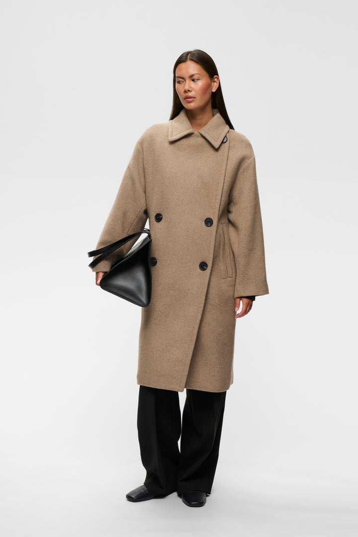 Zorahiw Db Coat Sandy Grey Melange