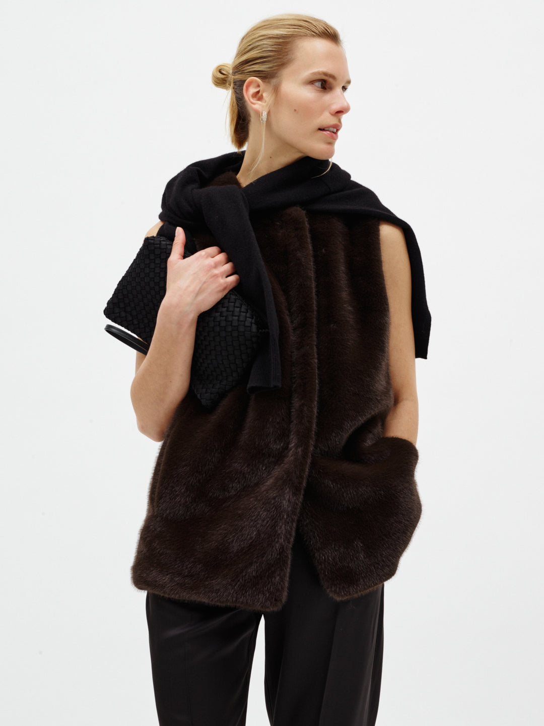 Yasminahiw Waistcoat Chocolate Brown