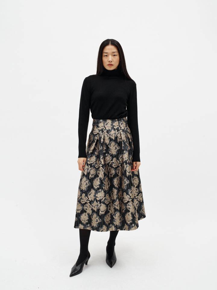 Yancieiw Skirt Flower Jacquard