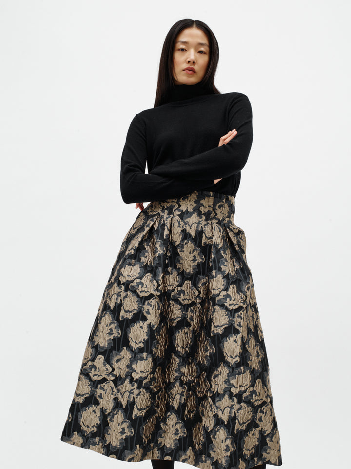 Yancieiw Skirt Flower Jacquard