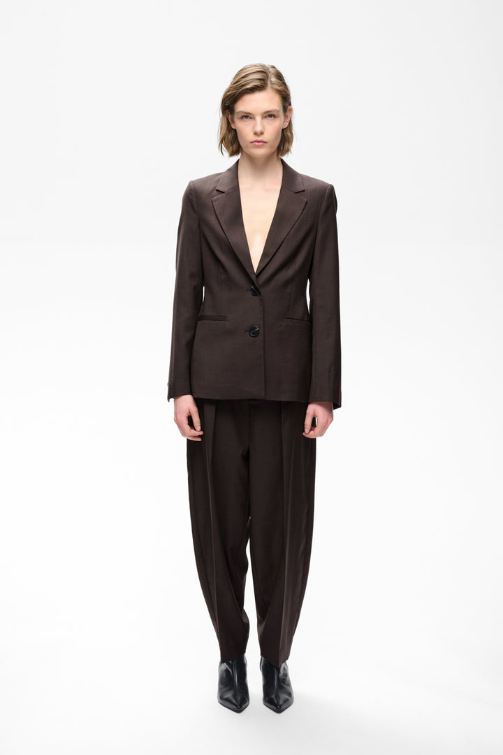 Cadieiw Mel Core Blazer Chocolate Brown Melange
