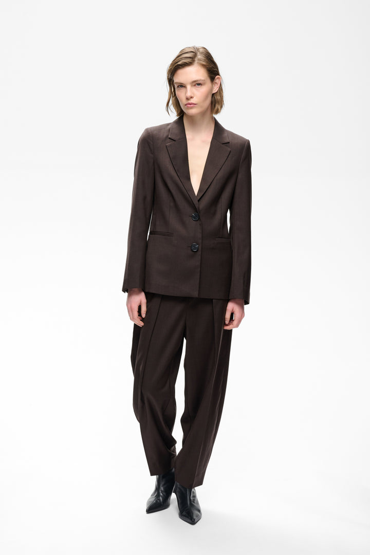 Cadieiw Mel Core Blazer Chocolate Brown Melange