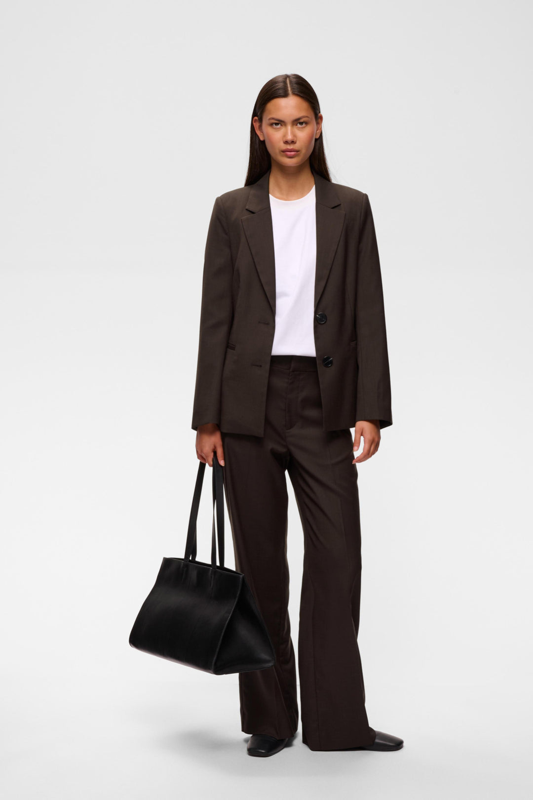 Cadieiw Mel Core Pant Chocolate Brown Melange
