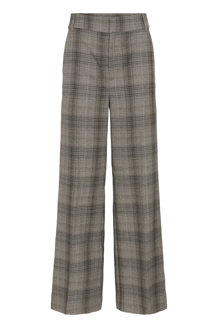 Checkieiw Straight Pant Brown Fall Check