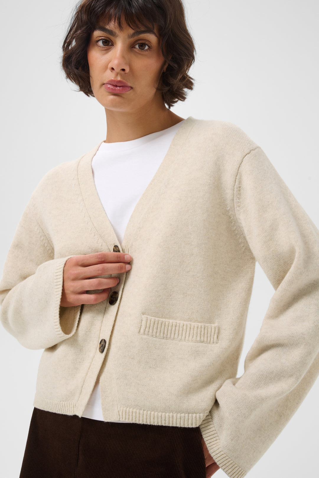 Sveva Cardigan Oatmeal Melange