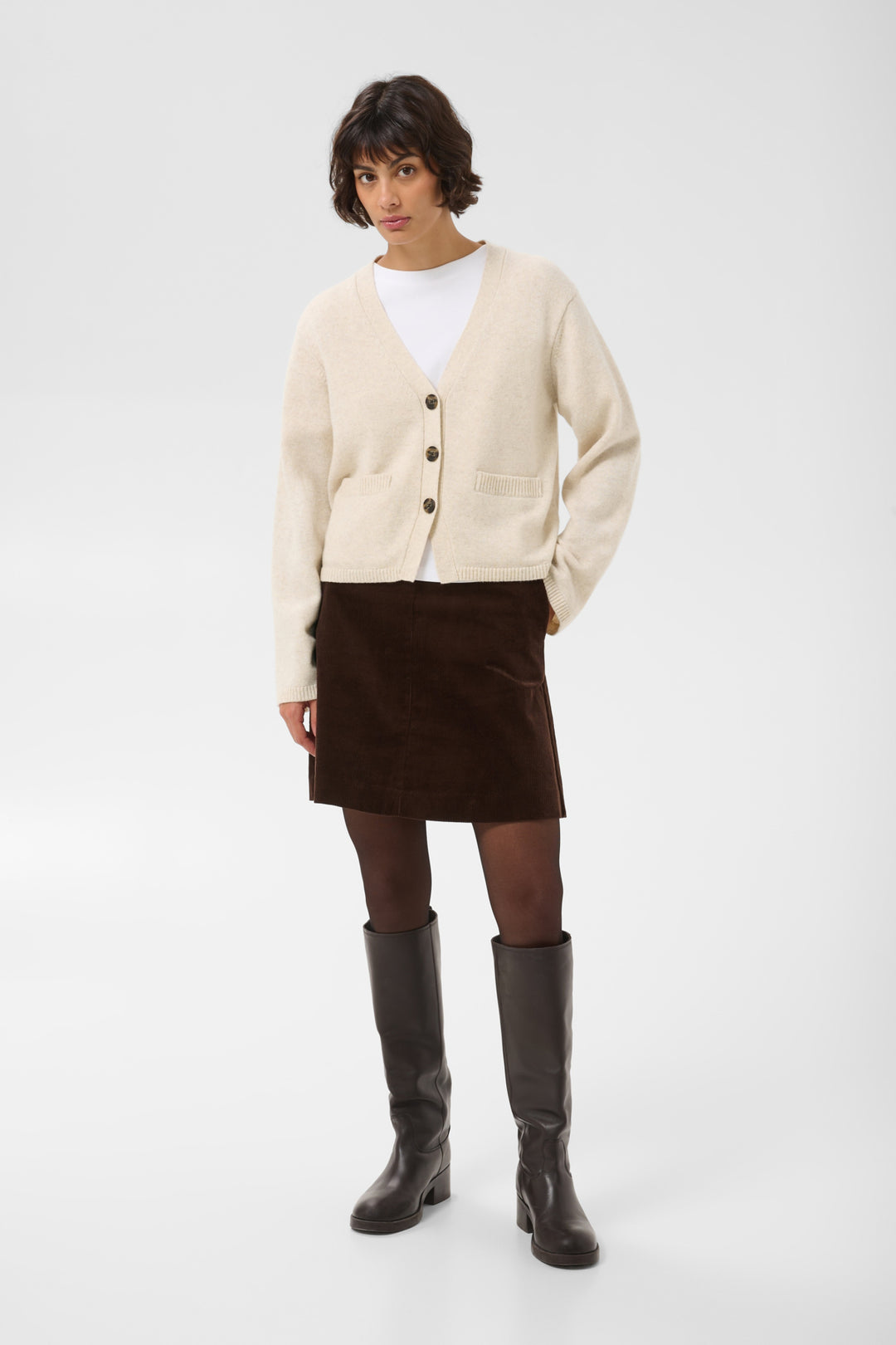 Sveva Cardigan Oatmeal Melange