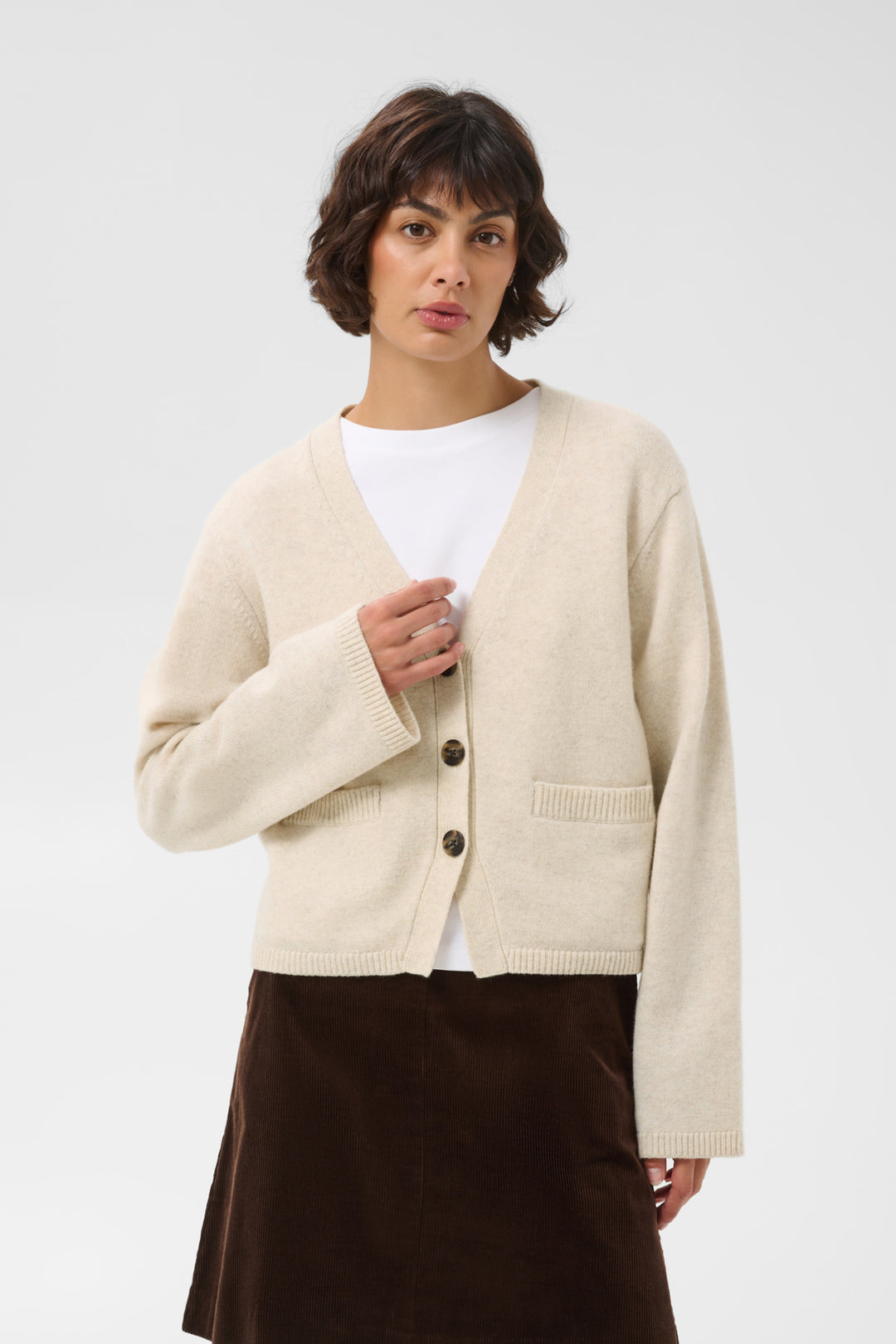 Sveva Cardigan Oatmeal Melange