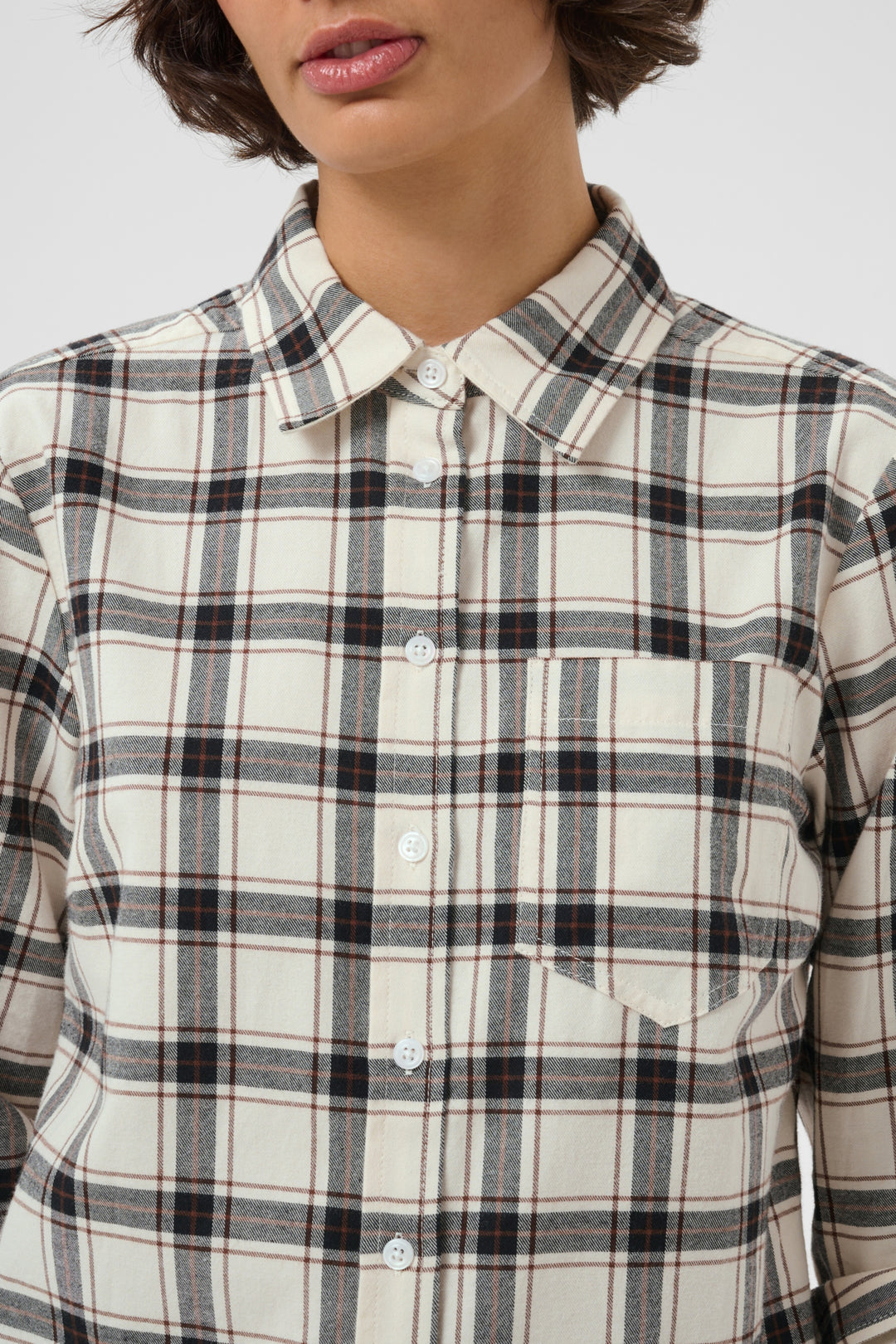 Yana Shirt Dark Navy/Mole Check