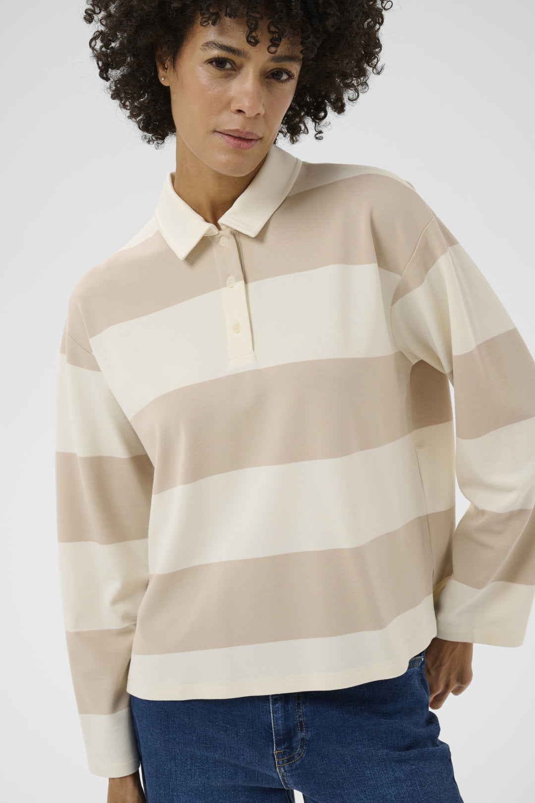 Amari T-Shirt Cement Stripe