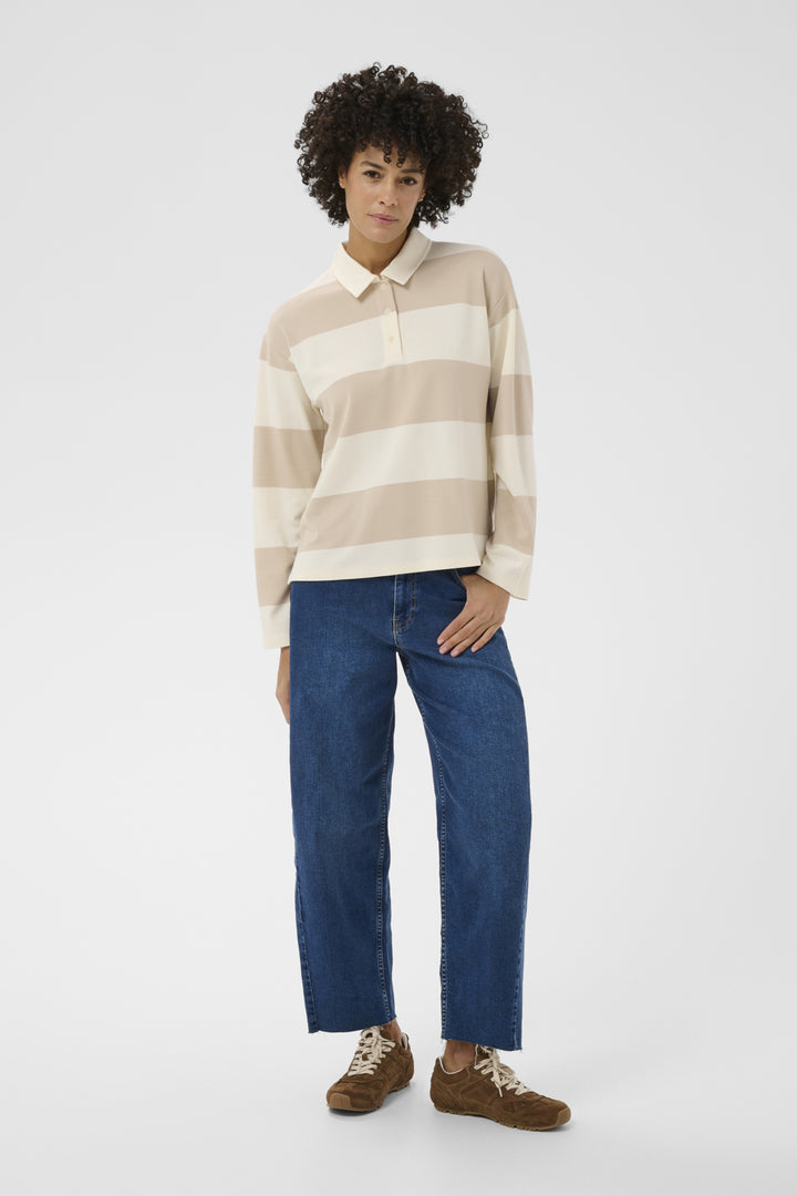 Amari T-Shirt Cement Stripe