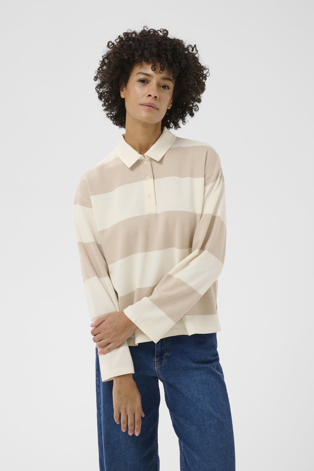 Amari T-Shirt Cement Stripe