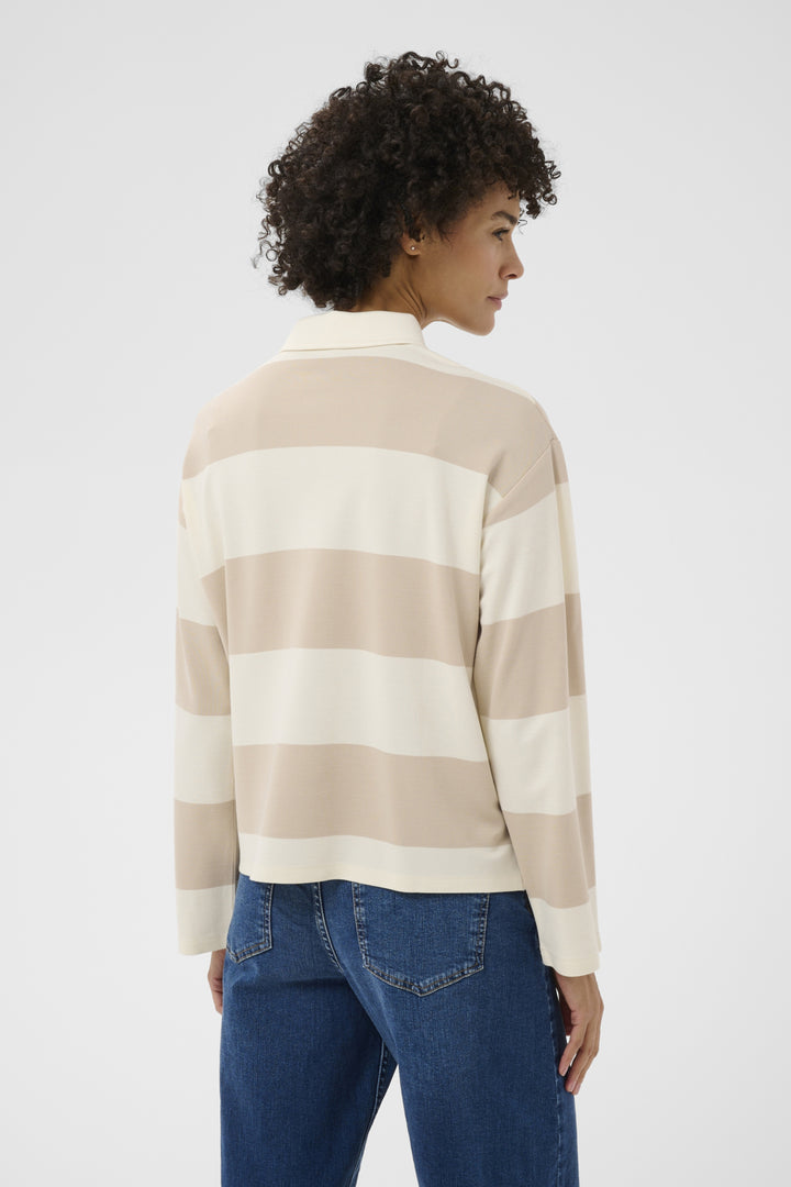 Amari T-Shirt Cement Stripe