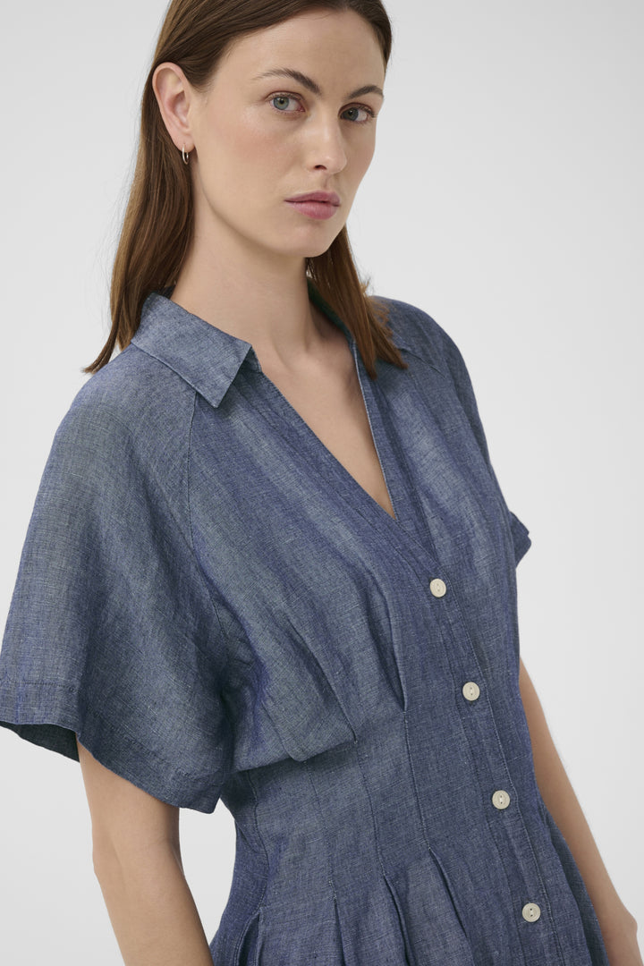 Betine Dress Blue Chambray