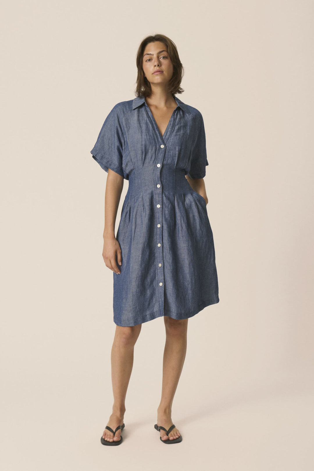 Betine Dress Blue Chambray