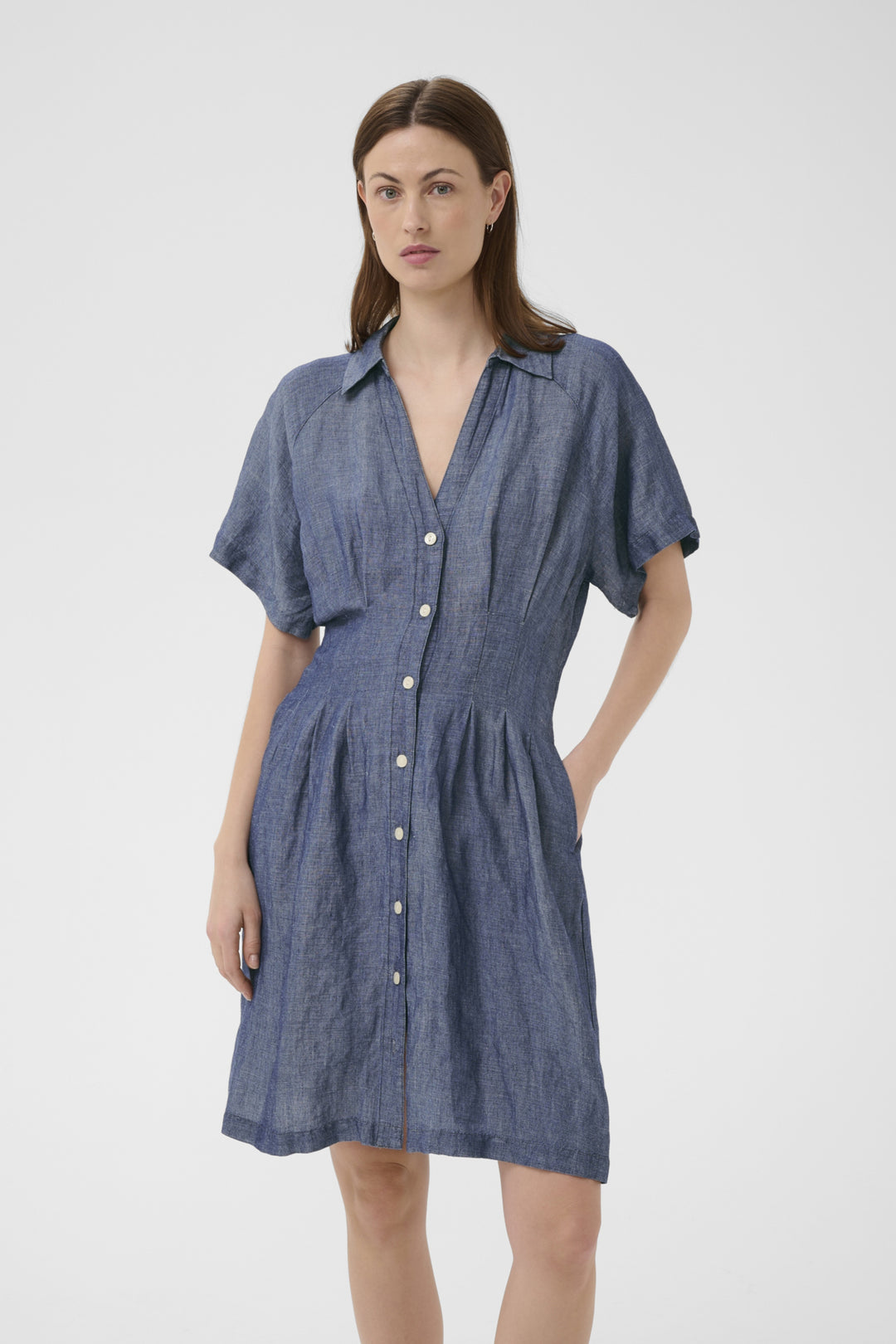 Betine Dress Blue Chambray