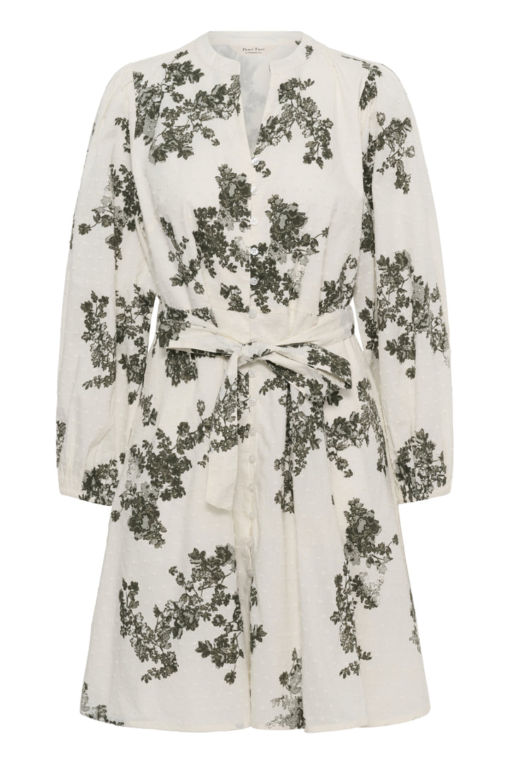 Avira Dress Smokey Olive Shadow Flower