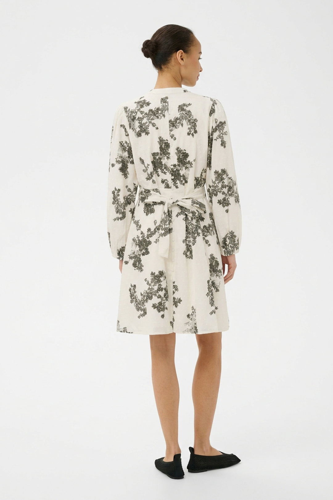 Avira Dress Smokey Olive Shadow Flower