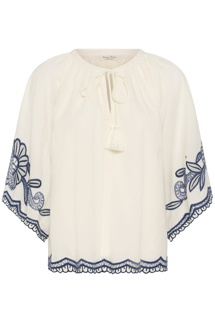 Biancha Blouse Whisper White W French Oak Emb