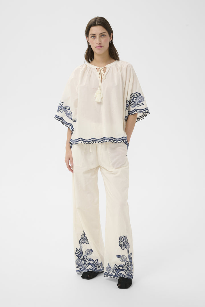 Biancha Blouse Whisper White W French Oak Emb