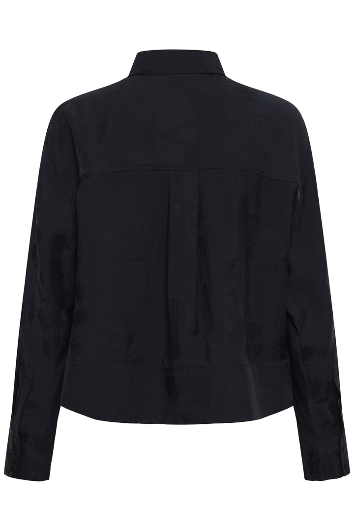 Carolla Shirt Dark Navy Flower Jaquard