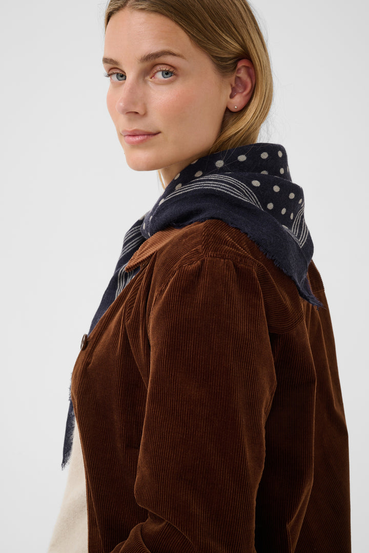 Celesta Scarf Dark Navy Dot