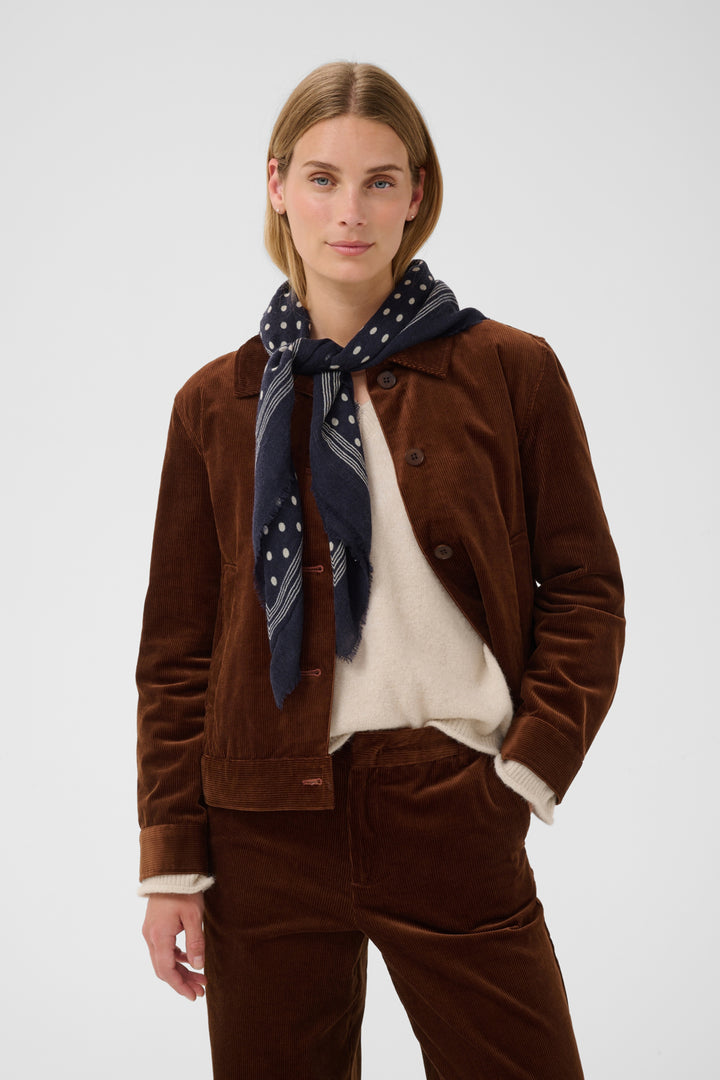 Celesta Scarf Dark Navy Dot