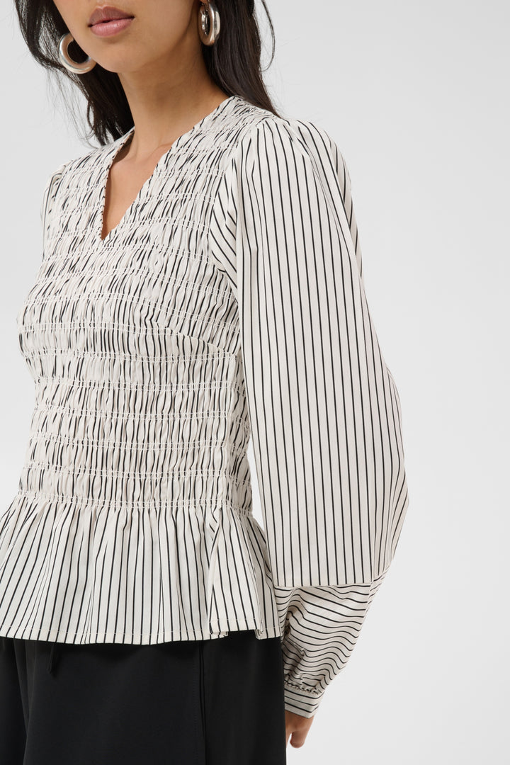 Dewa Blouse Black Stripe
