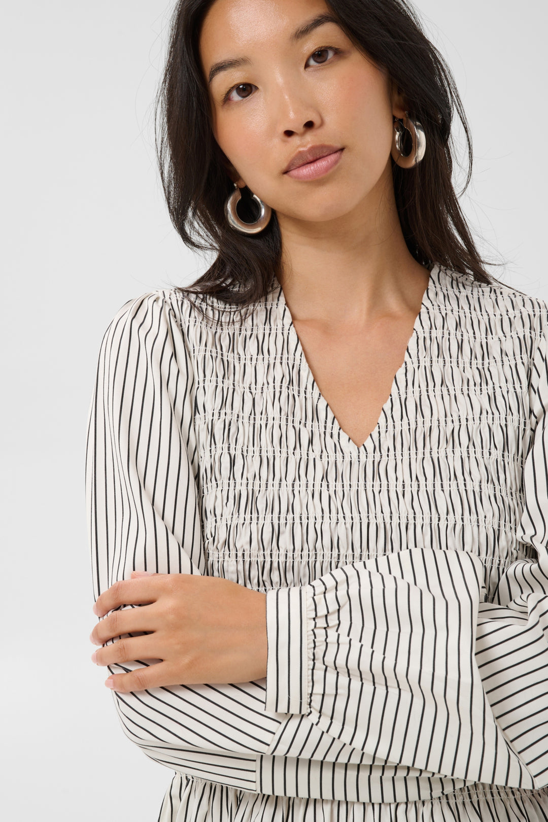 Dewa Blouse Black Stripe