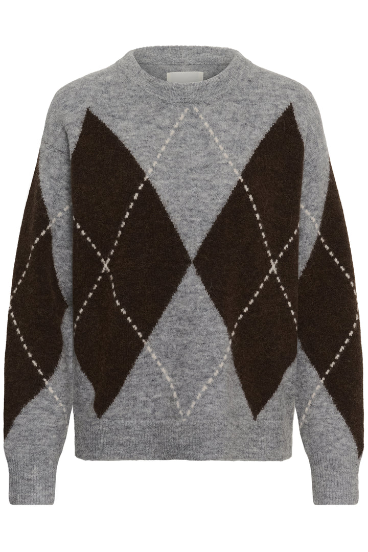 Sorayas Pullover Brown/Grey Check