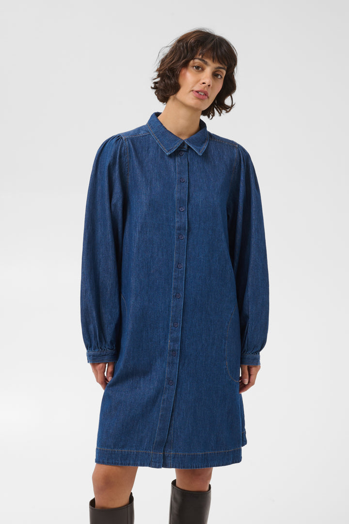 Eleinan Dress Medium Dark Blue Denim