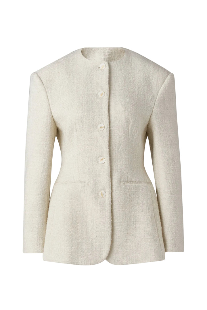 Carol Fitted Boucle Blazer Vanilla