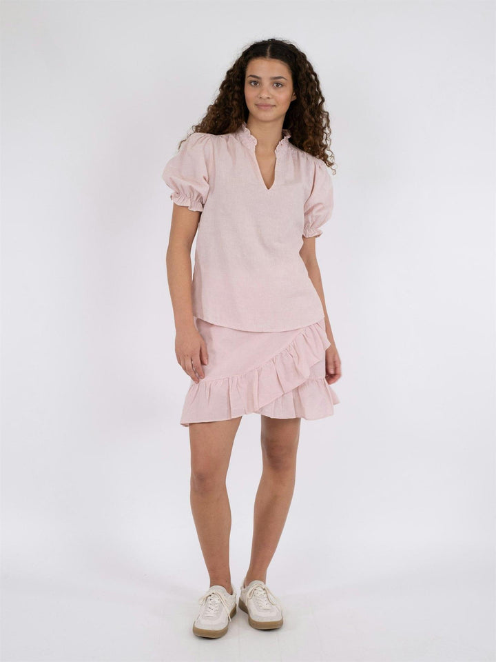 Odesa Linen Blouse Rose Smoke