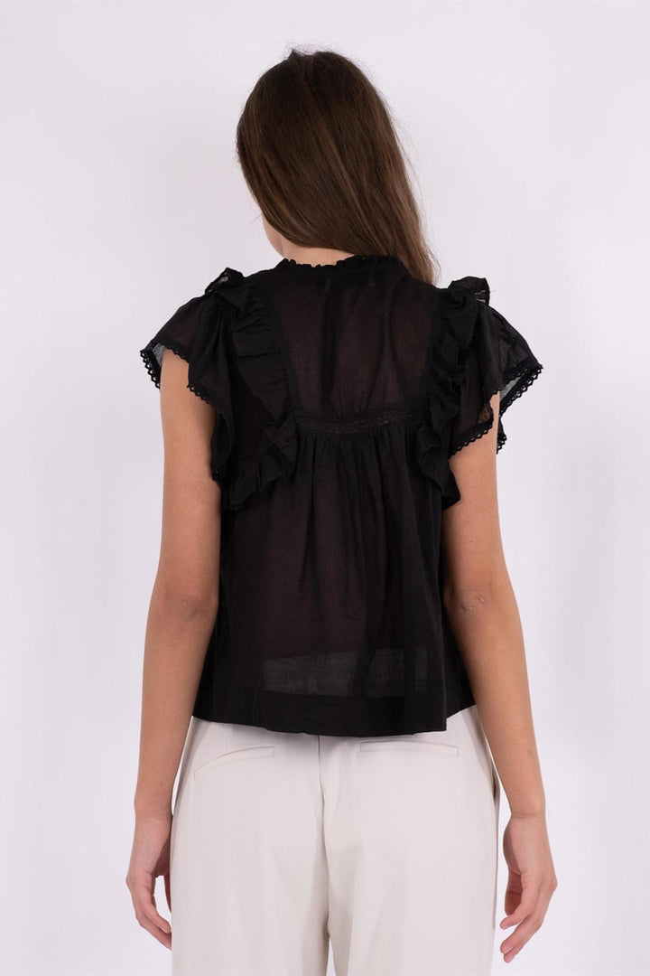 Jayla S Voile Top Black