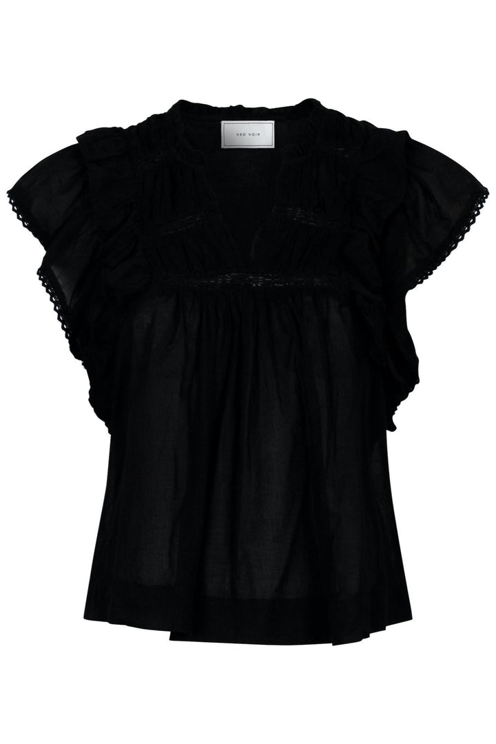 Jayla S Voile Top Black