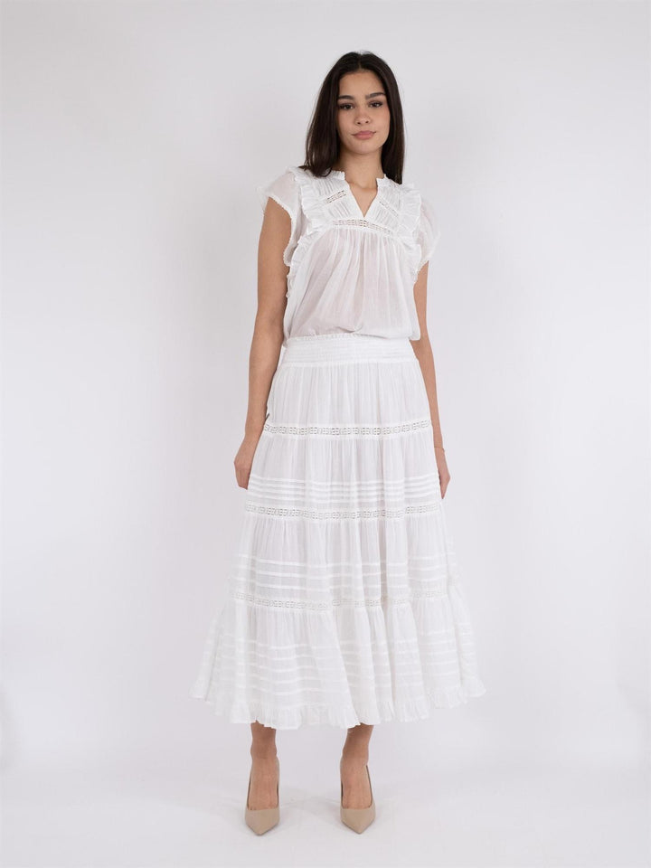 Felicia S Voile Skirt White