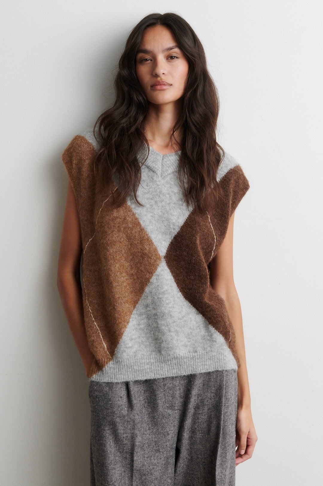 Forca Knit Vest Light Grey Melange